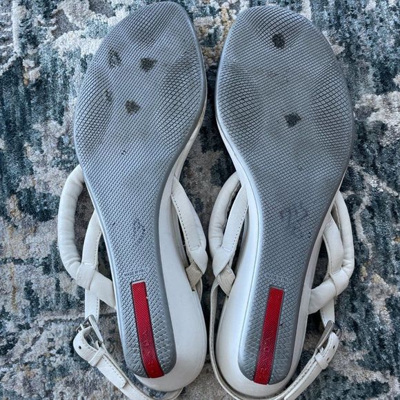 Prada Leather Thong Wedge Sandal - Picture 9 of 11